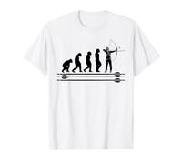 Archer Arrow and Bow Sports Evolution Archery Value Graphic T-Shirt, Men, White, XL