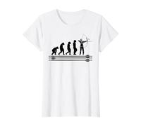 Archer Arrow and Bow Sports Evolution Archery Value Graphic T-Shirt, Women, White, M