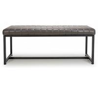 Archer Bench - Grey Leather