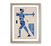 Archer By Theo Van Doesburg Classic Painting Framed Wall Art Print, Ready to Hang Picture for Living Room Bedroom Home Office Décor, Oak A2 (64 x 46 cm)