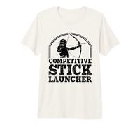 Archer Competitive Stick Launcher Funny Traditional Archery Premium T-Shirt