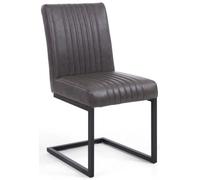 Archer Dining Chair - Set of 2 - Grey Leather - Cantilever