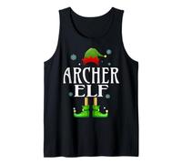 Archer Elf Xmas Funny Men's Family Matching Christmas Archer Tank Top