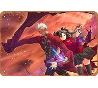 Archer Fate/stay Night: Unlimited Blade Works Rin Tohsaka Fate Series Anime Poster Home Wall Decoration Retro Metal Tin Sign 8x12 inch