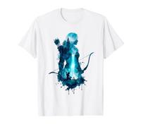 Archer Forest Watercolor - Woman Warrior Fantasy Art Value Graphic T-Shirt, Men, White, S