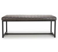 Archer Grey Leather Bench