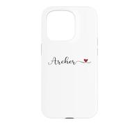 Archer Heart Typography Gift Case for iPhone 15 Pro