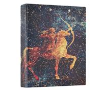 Archer Horse Constellation Orange Blue 3 - Ring Binders with 1.57" Round Rings Fit 200 Sheets of 8.5x11 Inches Paper for Office Meeting Classroom Home School, 12.4x10.63x2.36 Inches