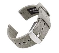 Archer Watch Straps - Canvas Quick Release Watch Bands (Ash Gray, 22mm)