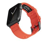 Archer Watch Straps - Canvas Straps for Apple Watch (Tangelo Orange, Gray, 44/45/46/49mm)
