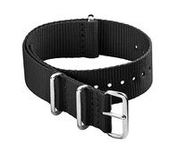 Archer Watch Straps - Classic Nylon NATO Watch Bands (Black, 24mm)