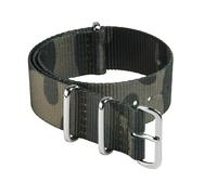 Archer Watch Straps - Classic Nylon NATO Watch Bands (Green Camo, 20mm)