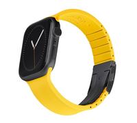 Archer Watch Straps - Custom Fit Silicone Straps for Apple Watch (Naples Yellow, Gray Clasp, 44/45/46/49mm)