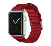 Archer Watch Straps - Premium Nylon Straps for Apple Watch (Red, Stainless, 40/41/42mm)