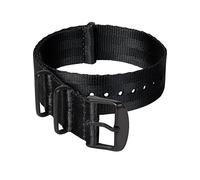 Archer Watch Straps - Seat Belt Nylon NATO Watch Bands (Black, Matte Black, 18mm)