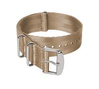 Archer Watch Straps - Seat Belt Nylon NATO Watch Bands (Khaki, Stainless, 20mm)