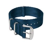 Archer Watch Straps - Seat Belt Nylon NATO Watch Bands (Navy Blue, Stainless, 20mm)