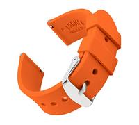 Archer Watch Straps - Soft Silicone Quick Release Watch Bands (Portland Orange, 21mm)
