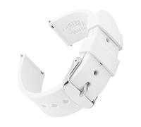 Archer Watch Straps - Soft Silicone Quick Release Watch Bands (White, 18mm)