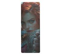 Archers Game Anime Girl non slip yoga mat for home printed, non slip, yoga mat towel non slip with bags tapete para ejercicio 71x26 inches