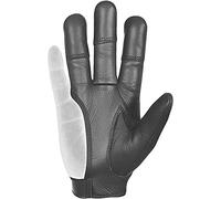 Archery 4 Finger Leather Glove - Right or Left Hand-XS to XXL-Reinforced Stitched Fingertips - Premium 100% Leather-Beige, Black, Light Brown, Dark Brown Comfortable Archery Shooting Mens & Women