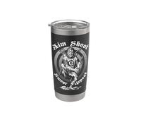 Archery Aim Shoot Swear Repeat Funny Medieval Archer Stainless Steel Insulated Tumbler