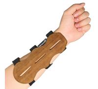 Archery Arm Guard Leather Archery Forearm Guard with Side-release Buckles,19cm Protective arm guard for both adults and kids for shooting & hunting
