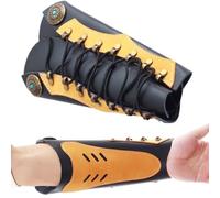 Archery Arm Guard Leather Bow Sleeve Forearm Guard Traditional Protective Armguard Bow Shooting Hand Guard Gear for Adult Youth Men Women Hunting Practice(Brown)