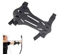 Archery Arm Guard Youth, Lightweight 17g Ventilated Polymer Guard with Adjustable Strap for Forearm Protection Against String Slap, Comfortable Practice Safety Gear (A)