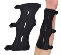 Archery Arm Guards Forearm Guard Leather Wrist Guard with Adjustable 3 Straps Buckles, for Youth and Adult