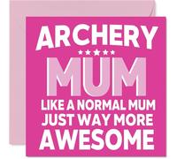 Archery Birthday Card for Mum - Awesome Mum Sports - Happy Birthday Card for Women, 145mm Female Greeting Cards