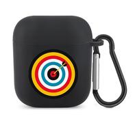 Archery Bullseyes Target Sports Bluetooth Headset Cover Earbuds Case TPU Headphone Protective Compatible with Airpods 1/2 Black-Color