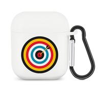 Archery Bullseyes Target Sports Bluetooth Headset Cover Earbuds Case TPU Headphone Protective Compatible with Airpods 1/2 White-Color