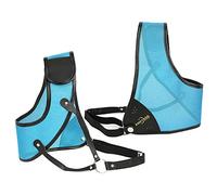 Archery Chest Guard Adjustable Breathable Chest Protector for Outdoor Sport Hunting Shooting (L, Blue)