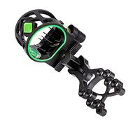 Archery Compound Bow Sight Aluminum Alloy 5 Pins. 019 Bow Sight with Sight Light Large Circular Field of View Bow Sight for Right and Left Handed
