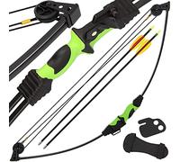Archery Compound Shooting Bow & Arrow 12lb Quiver with Finger Wrist Guard Youth