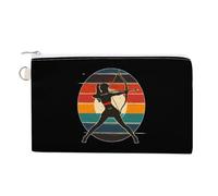 Archery Girl Archer Bow Vintage Sunset Coin Purse Cute Change Pouch Wallet Clutch Bag with Zip