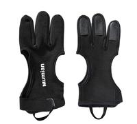 Archery Glove, Polyester Spandex Leather Wrap, Adjustable, Breathable Three-Finger Hunting Protection, 65 G, Lightweight, Non-Slip Protection for the Performance of Compound Recurve Bows