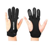Archery Glove, Polyester Spandex Leather Wrap, Adjustable, Breathable Three-Finger Hunting Protection, 65 G, Lightweight, Non-Slip Protection for the Performance of Compound Recurve Bows