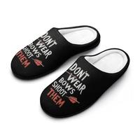Archery I Don't Wear Bows I Shoot Them Mens Slipper Slip On Winter Warm House Slippers Shoes Indoor Outdoor