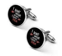 Archery I Don't Wear Bows I Shoot Them Round Cufflinks for Men Classic Cuff Links Jewellery for Wedding Business Party