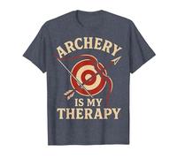 Archery is My Therapy Archery Bow Archer T-Shirt, Men, Heather Blue, 5X-Large