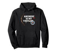 Archery Is My Therapy funny archery bow arrow target Pullover Hoodie