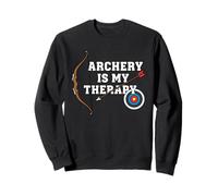 Archery Is My Therapy funny archery bow arrow target Sweatshirt