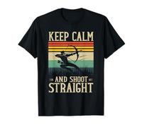 Archery Keep Calm and Shoot Straight Hunting Target Sport T-Shirt