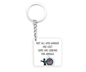 Archery Keyring, Sport Keychain for Archery Lovers, Cool Key Rings Gifts for Target Shooters & Sports Fans Birthday Present Christmas Gifts, Archer Gift for Men Women Outdoor Shooting Gift Bag Charms