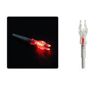 Archery LED Lighted Nocks 4.2mm - Pack of 6 Automatic Glow on Release Arrow Nocks for Hunting, Field Archery & Night Shooting Practice (Red)