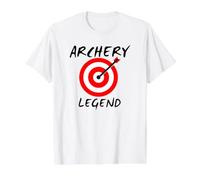 Archery Legend Bow Arrow Target Funny Archers Gift Value Graphic T-Shirt, Men, White, L