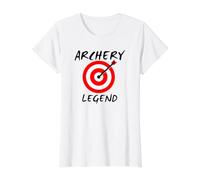 Archery Legend Bow Arrow Target Funny Archers Gift Value Graphic T-Shirt, Women, White, XL