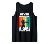 Archery Lover Archer Never Underestimate A Girl with A Bow Tank Top